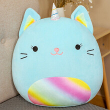 (Blue Unicorn Cat) 2024 New Stuffed Toy Cow Plush Doll Animal Pillow Birthday Gift Home Decor