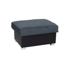 (Grey / Black, Footstool) Vesgas Fabric Corner Sofa, 3 Seater 2 Seaters Set