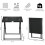 Evre (Black) EVRE Capri Folding Rattan Table Outdoor Portable 3