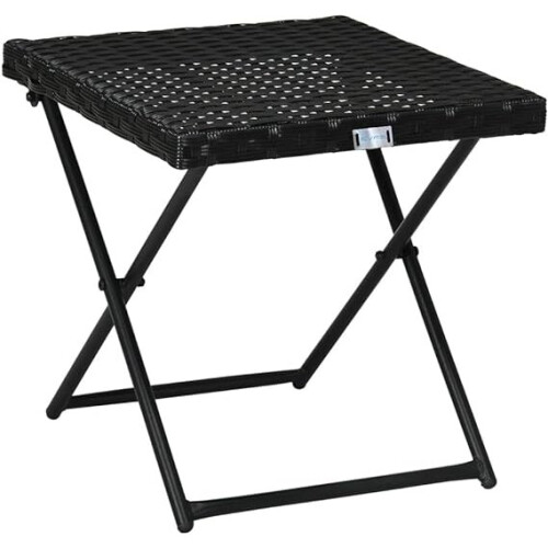 Evre (Black) EVRE Capri Folding Rattan Table Outdoor Portable