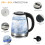 1.8L Electric Kettle Glass 360 Blue LED Illuminated Portable Jug 1500W 3