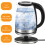 1.8L Electric Kettle Glass 360 Blue LED Illuminated Portable Jug 1500W 6