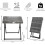 Evre (Gray) EVRE Capri Folding Rattan Table Outdoor Portable 2
