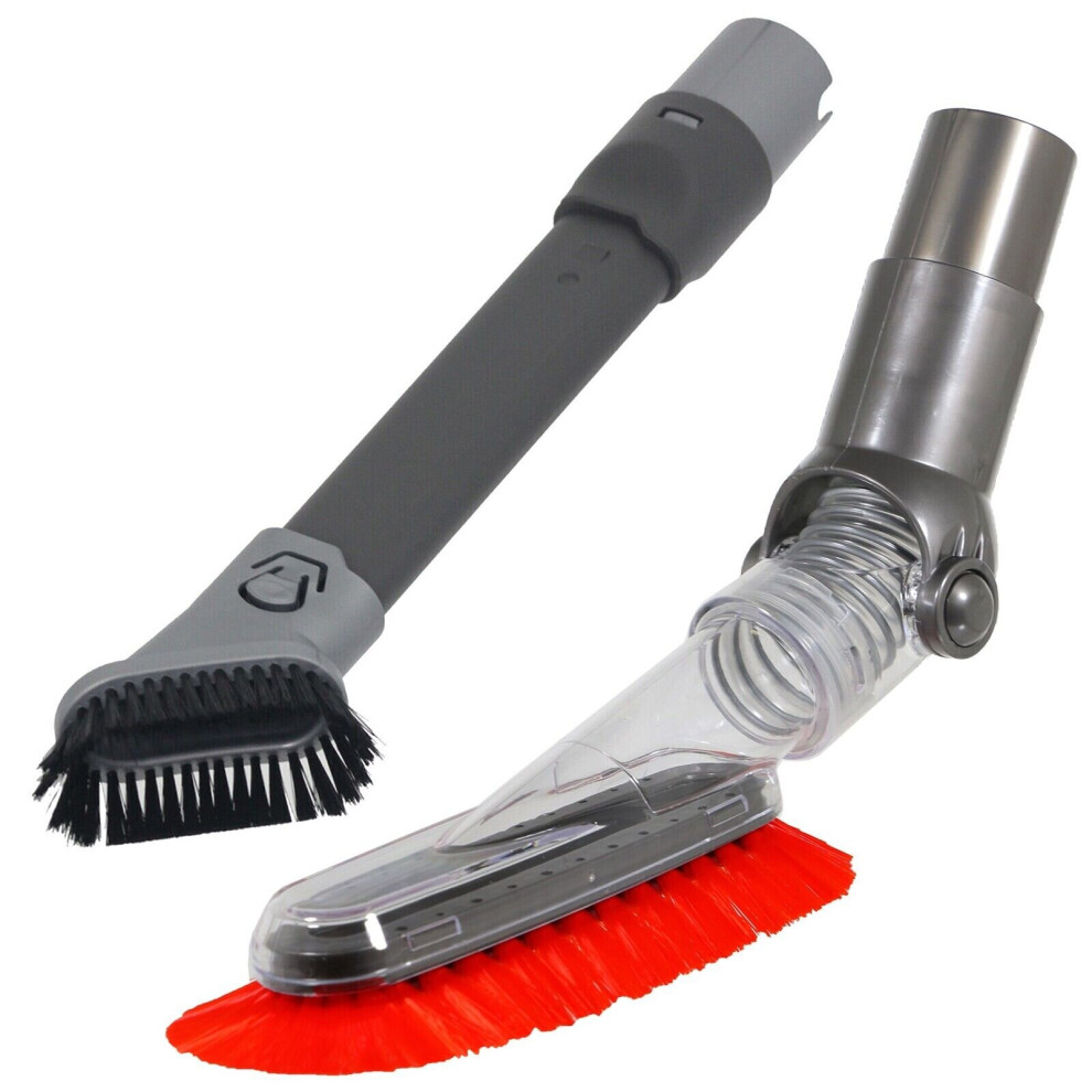 Spares2go Brush Kit For Karcher Wd2 Wd3 Wd4 Wd5 Wd6 Mv2 Mv3 Mv4 Mv5 Mv6 Vacuum Soft Dusting Crevice Tool Attachment Set