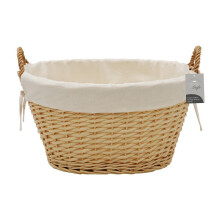 Acacia Oval Willow Storage Basket-Honey