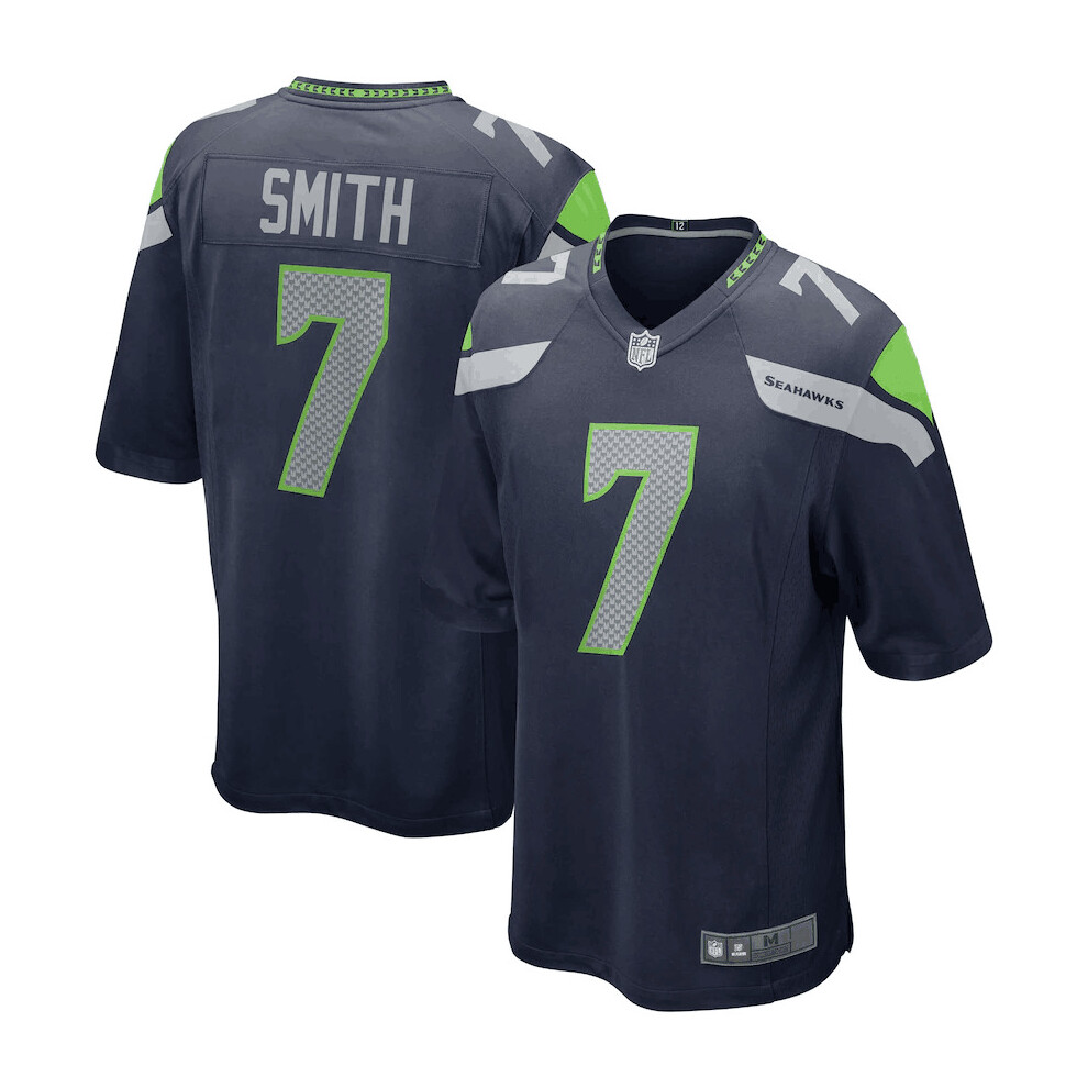 (Men's-M, Navy) T-Shirt Seattle Seahawks Geno Smith Jersey - Men's/Women's/Youth