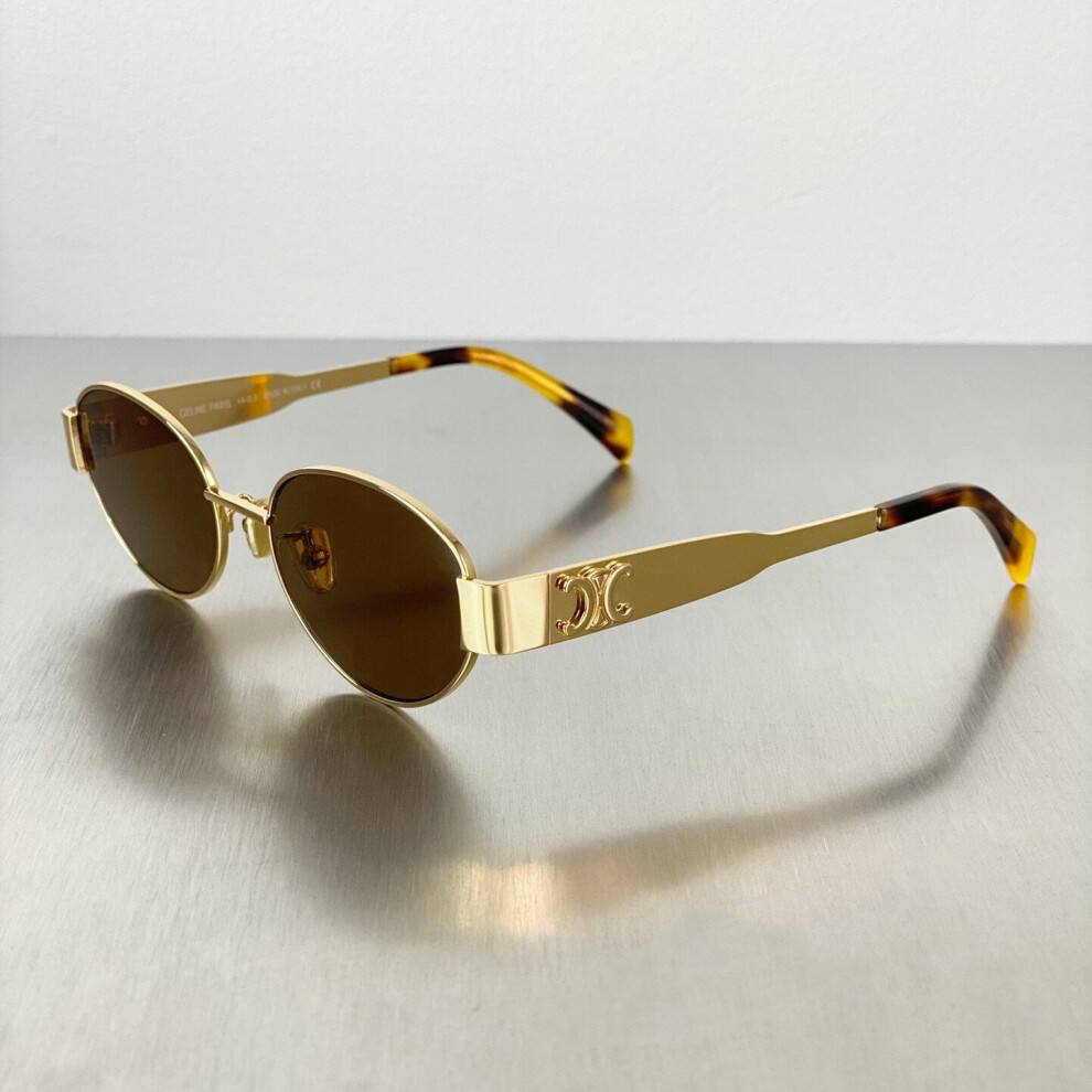 (Golden Tea) Women Fashionable Retro Arc De Triomphe Sunglasses