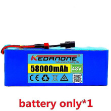 (BatteryX1) 48v Lithium Ion Batterie 58ah 1000w 13s3p 18650 Li-ion Battery Pack For 54.6v E-bike Electric Bicycle Scooter With Bms Charger