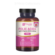 Folic Acid+ 400 mcg - Vegan Tablets with Vitamin B12 & Iodine