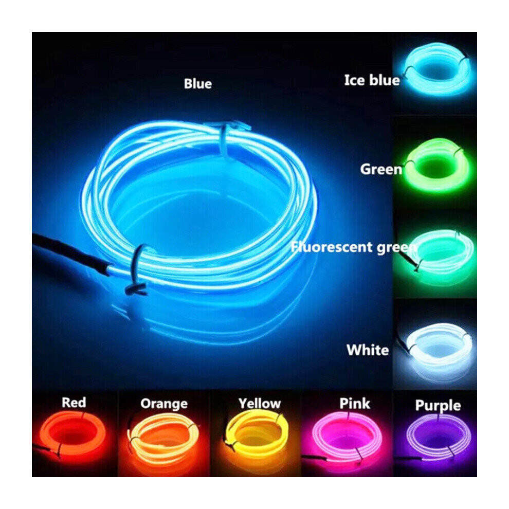 (, 3M) Flexible Neon Led Party Car El Wire Strip Rope Green 4754135874222