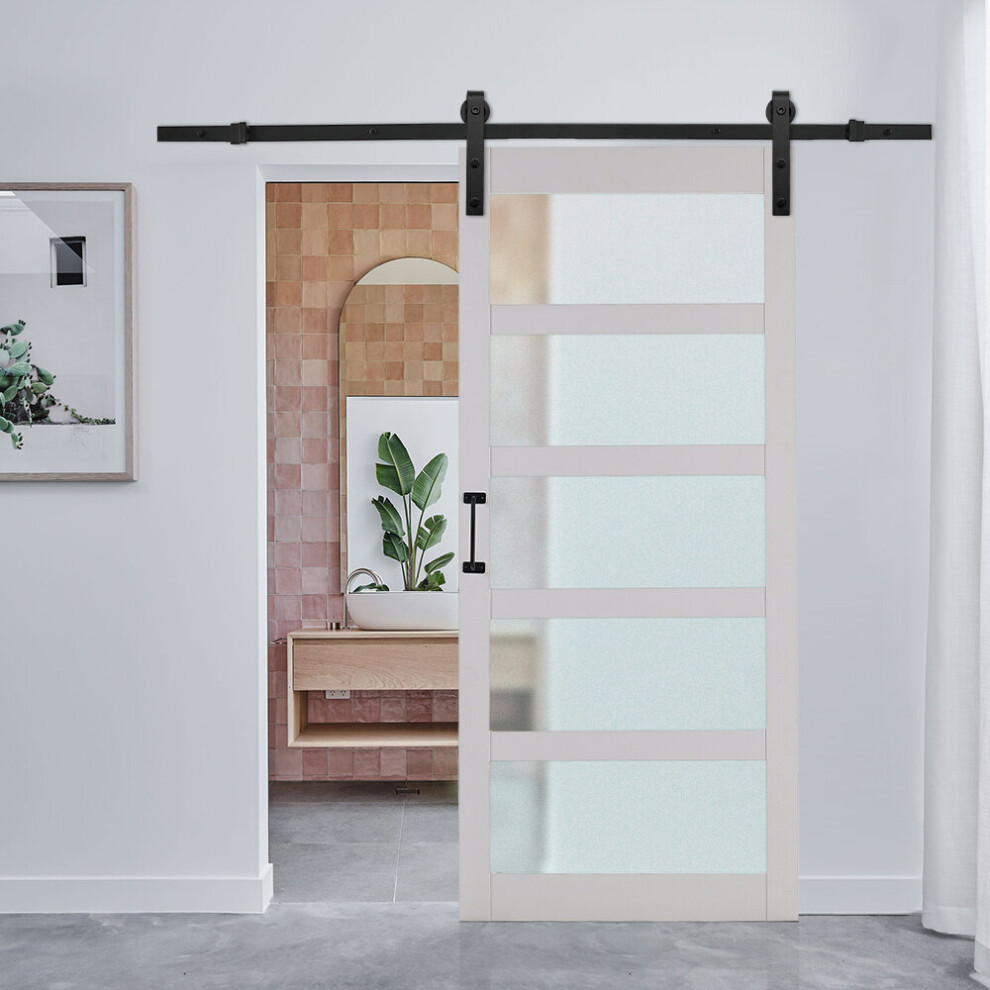 Farmhouse Style Wooden Barn Door with Sliding Kit