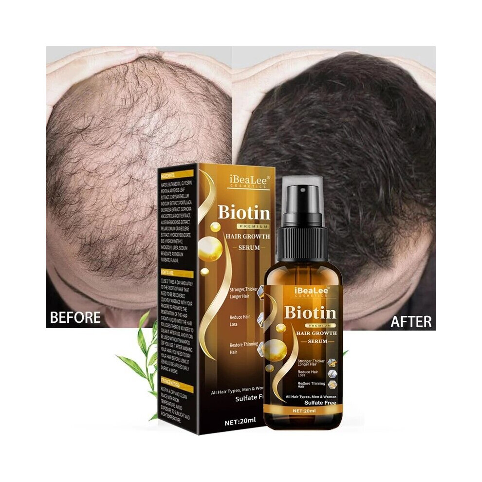iBeaLee Biotin Hair Growth Booster Serum Hair Beard Serum Spray 20ml
