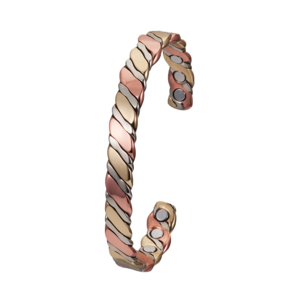 (COPPER) Women's Bracelet Women's Vintage Twisted Copper Bracelet Magnetic Bracelet Anti-Fatigue