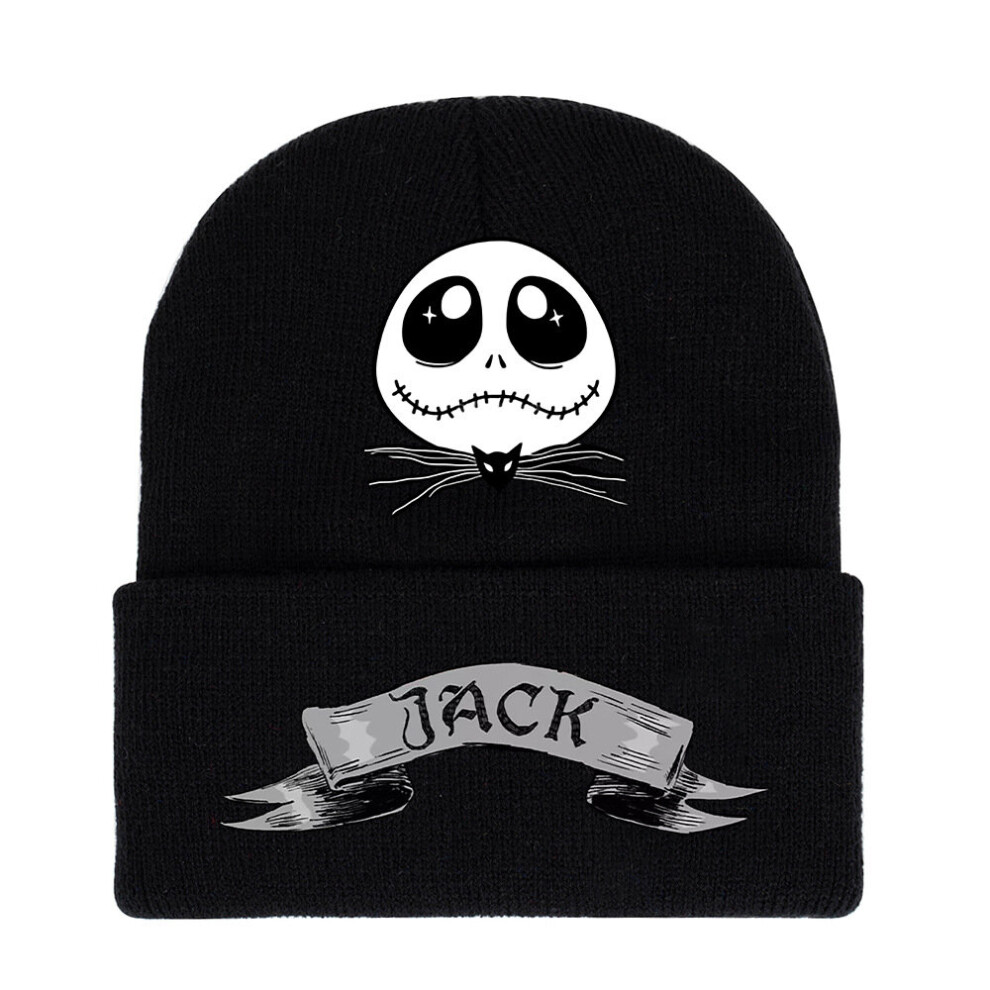 (Style A) The Nightmare Before Christmas Jack Knitted Cap Pumpkin Printed Hat Warm  Gifts