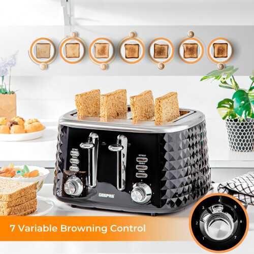 GEEPAS (Black) Geepas Kettle, 4 Slice Toaster and 20L Mini Oven 2