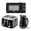 GEEPAS (Black) Geepas Textured Kettle, 4 Slice Toaster & 20L Oven 1