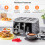 GEEPAS (Black) Geepas Textured Kettle, 4 Slice Toaster & 20L Oven 2
