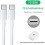 Καλώδιο ταχείας φόρτισης 2M 60W 3A USB-C σε USB-C Type C PD - Λευκό 3