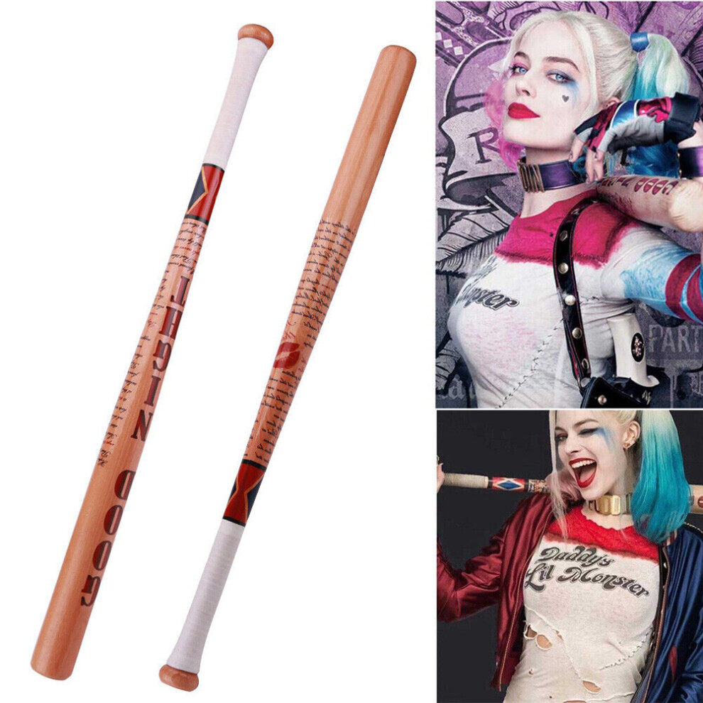 84CM Harley Quinn Suicide Squad Wooden Baseball Bat Halloween Cosplay