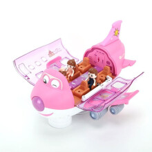 ( Pink) Electric Airplane Toy Electric Airliner Toy 360 Degree Rotating For Children
