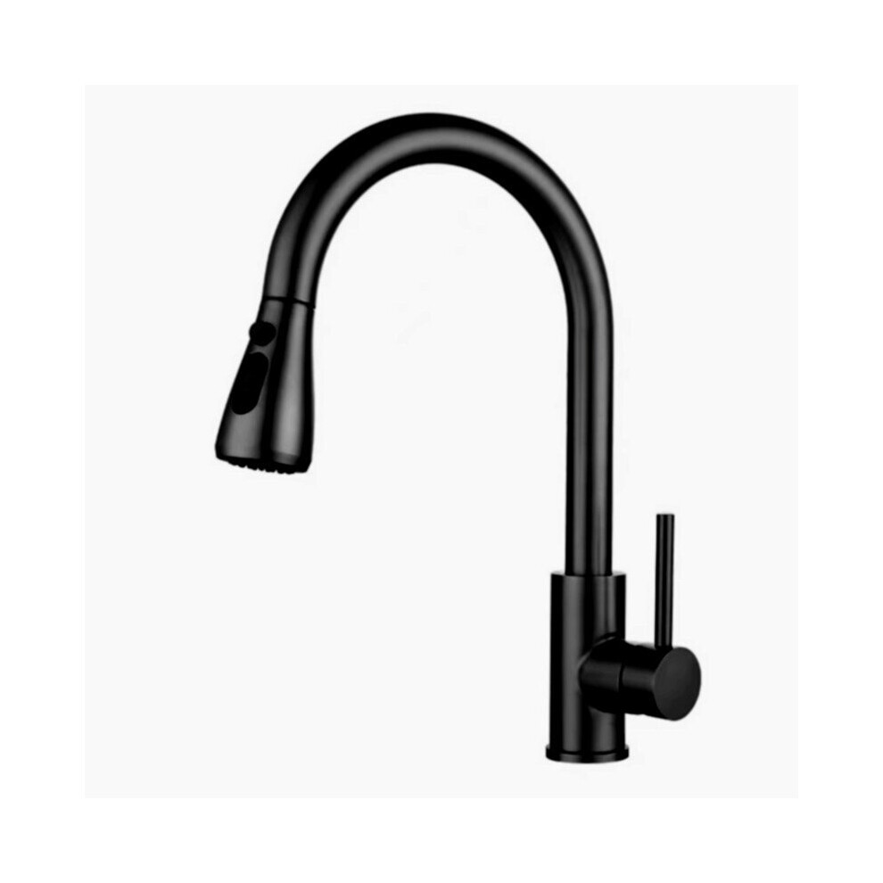Kitchen-Faucets,Kitchen Faucet With Pull Down Sprayer - Black 4761722022959