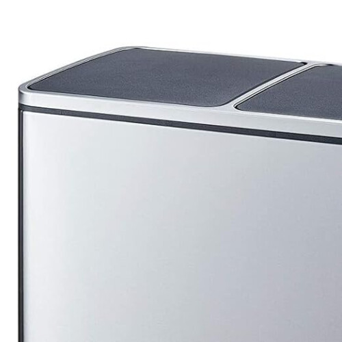 Evre (Silver) EVRE 60L Recycling Soft Close Bin 2 x 30L Double Compartment