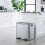 Evre (Silver) EVRE 60L Recycling Soft Close Bin 2 x 30L Double Compartment 5