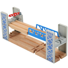 Wooden Train Tracks Railway Toys Set Wooden Double Deck Bridge Gifts