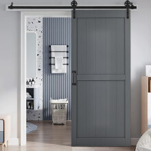 Farmhouse Style Wooden Barn Door with Sliding Kit