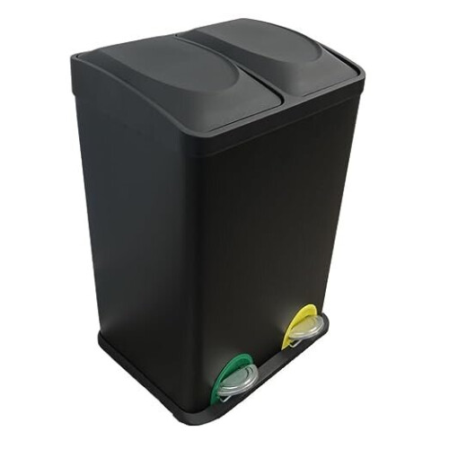 Evre EVRE 40L Recycling Pedal Bin 2 x 20L Rectangular Double Compartment