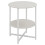 Living And Home (White) Round Side Table 2-Tier Coffee End Table Nightstand Small Shelf Rack Living Room 3