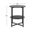 Living And Home (Black) Round Side Table 2-Tier Coffee End Table Nightstand Small Shelf Rack Living Room 4