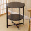 Living And Home (Black) Round Side Table 2-Tier Coffee End Table Nightstand Small Shelf Rack Living Room 1