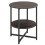 Living And Home (Walnut) Round Side Table 2-Tier Coffee End Table Nightstand Small Shelf Rack Living Room 3