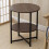 Living And Home (Walnut) Round Side Table 2-Tier Coffee End Table Nightstand Small Shelf Rack Living Room 1