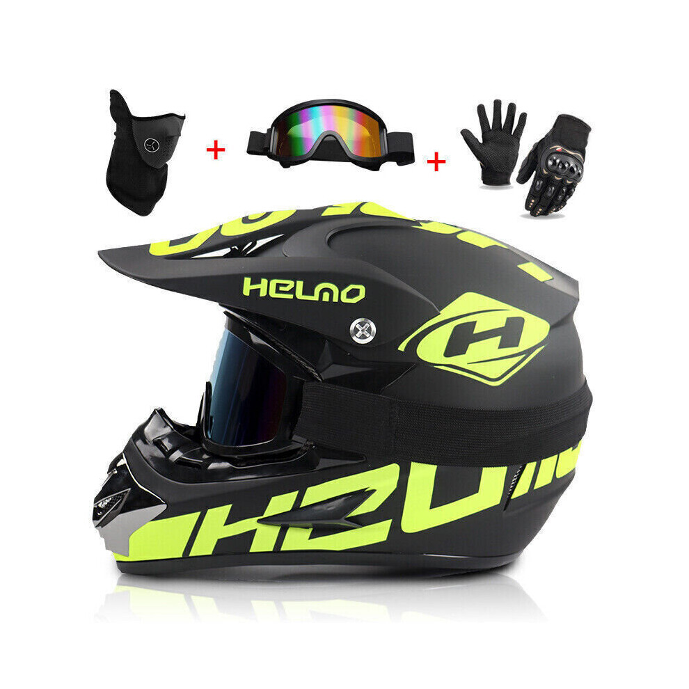 (  Asia Black Green H, L) Racing Motorcycle Bike UK Motocross Helmet Road Dirt NEW Off Dirt Downhill-image-OPC-PCGK57J-NEW