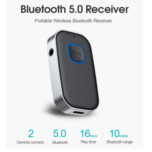 Bluetooth 5.0 Receiver for Car,Noise Cancelling Bluetooth AUX Adapter 1