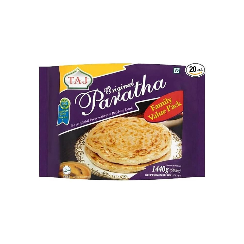 Taj Paratha Family Pack Frozen 20 Pieces |1440G