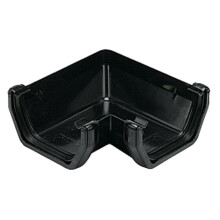FloPlast Square Line Gutter 90° Black - 114mm
