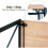 MCC (100cm, Natural) Foldable Computer Desk No Assembly Miami 3