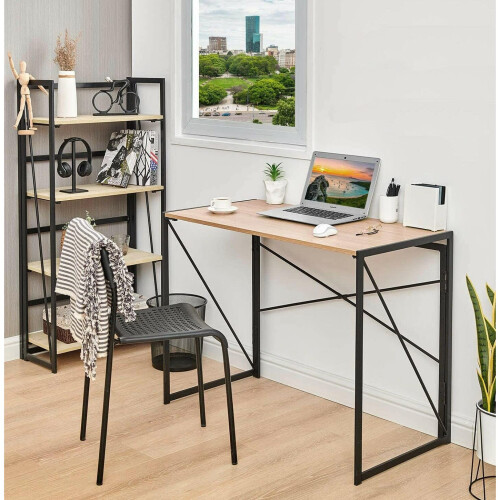 MCC (100cm, Natural) Foldable Computer Desk No Assembly Miami 1
