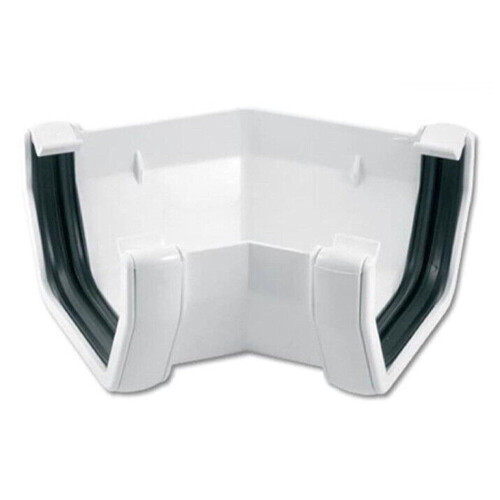 FloPlast 114mm Square Line Gutter Angle 135° - White