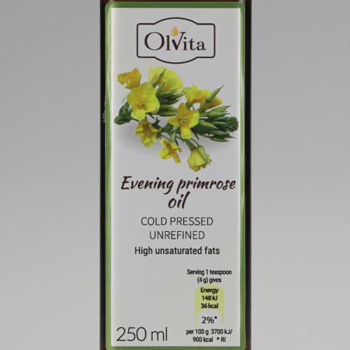 Evening Primrose Oil - cold pressed, unrefined Ol'Vita 250 ml 2