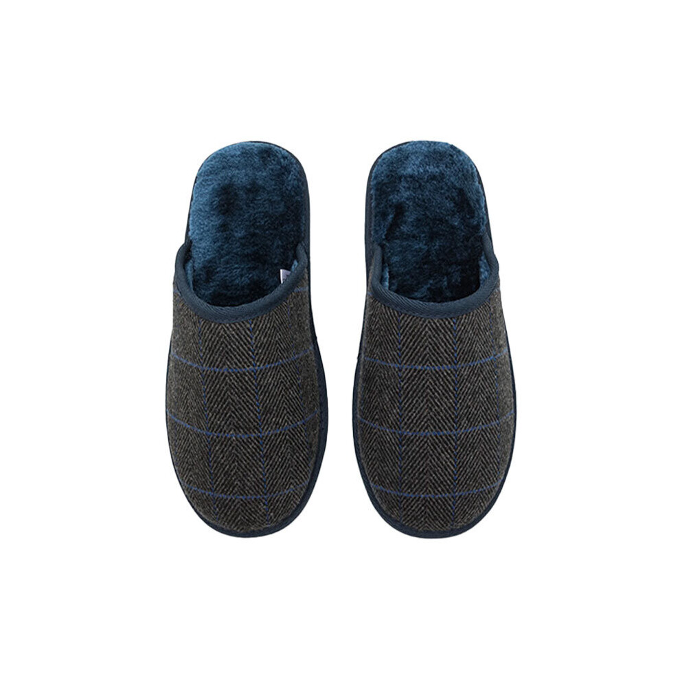 (Navy, UK 11) BRAVE SOUL Mens Slippers Sandals