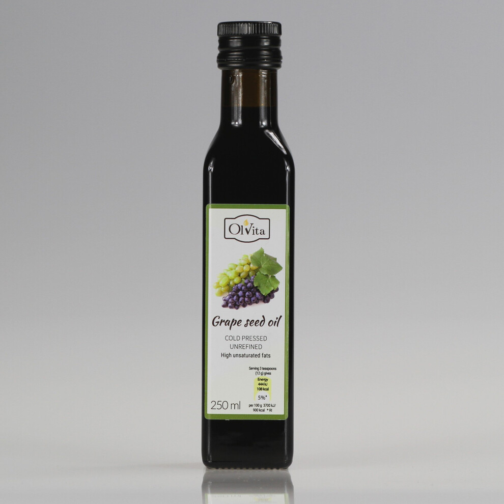 Ol'vita Grape Seed Oil, Cold-Pressed And Crude, 250 Ml
