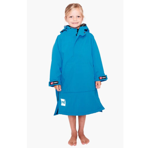 (Small - ages 4-9) Red Original Kids Changing Robe - Marine Blue 2