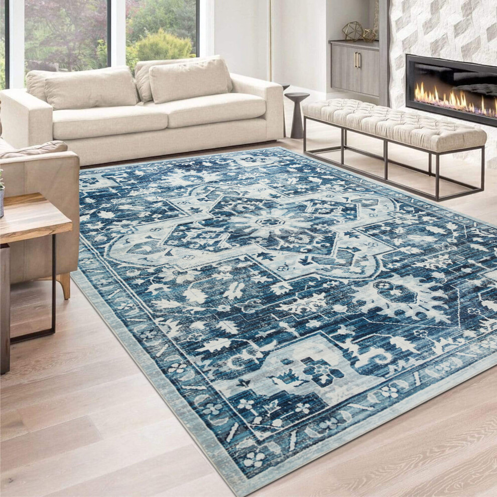 (200 x 290 cm (6 ft 5 in x 9 ft 5in), Tranquil) Traditional Large Rugs Indoor Outdoor Rug Carpets & Mats