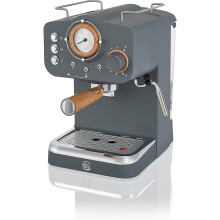 Swan Espresso Machine, 15 Bars of Pressure, Milk Frother, 1.2 Litre Tank, Scandi Style, SK22110GRYN, Nordic Grey, 1100W