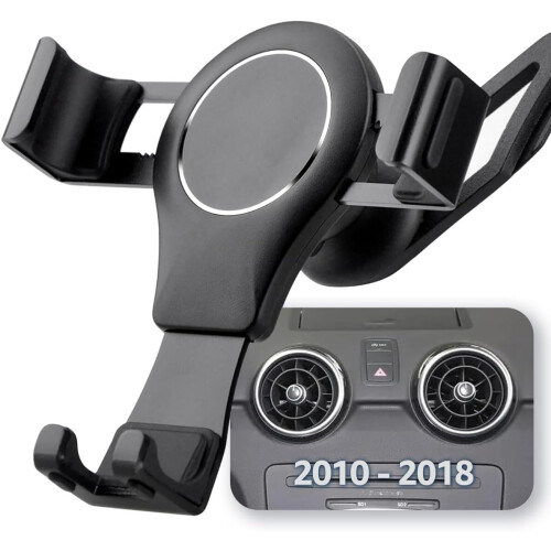 Car Phone Holder for Audi A1, 360 Rotatable Phone Holder Car Air Vent Phone Mount Gravity Metal Aluminum Alloy Silicon Non Slip Universal (Black)