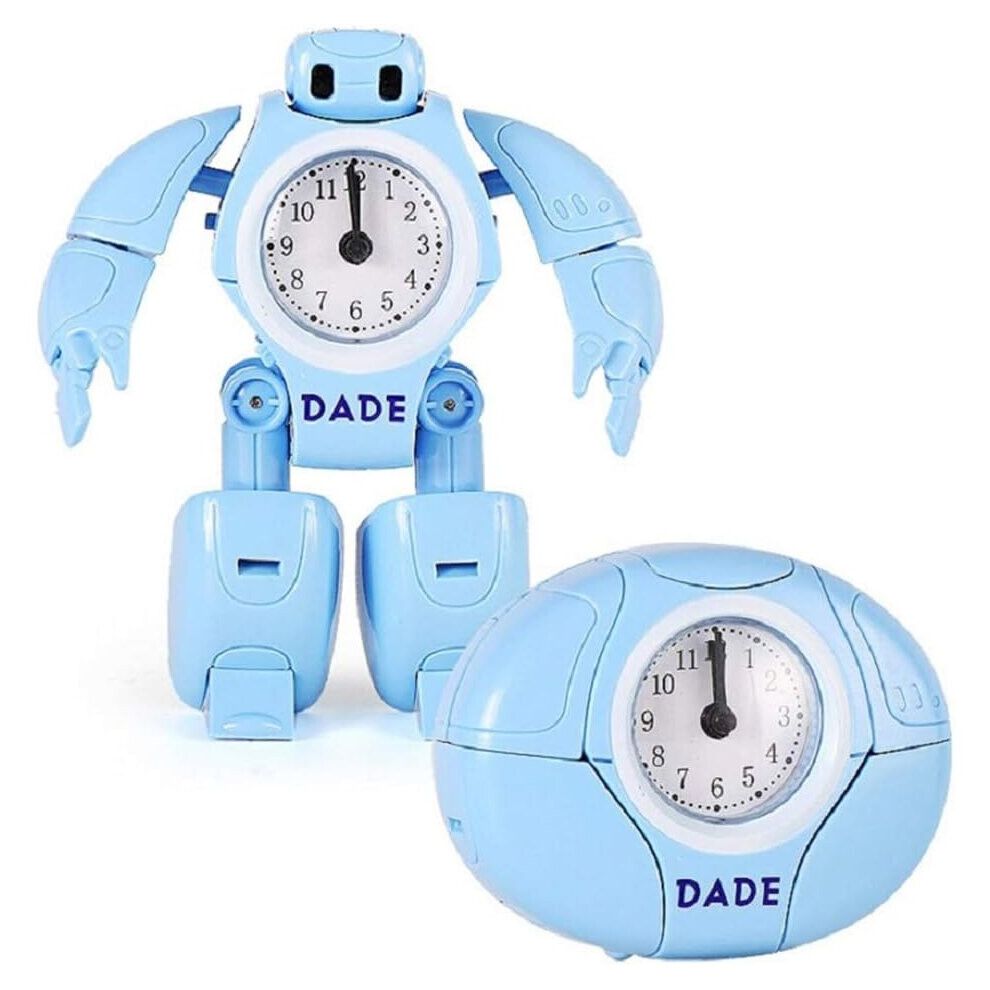 Mascot Children's Robot Alarm Clock, Children's Toys Transforming Robot, Children's Toys Transforming Robot Desk Clock Creative Cartoon Student Desk Clock